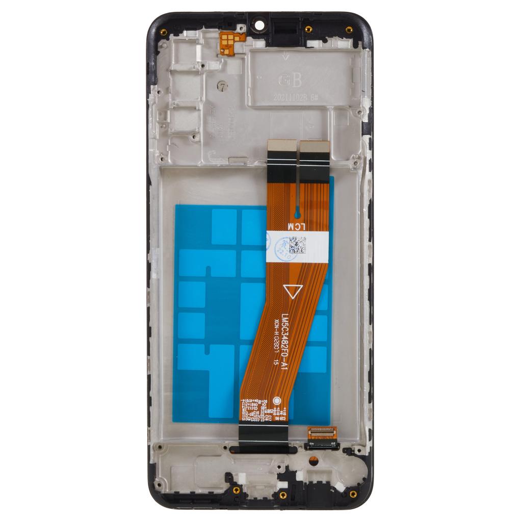 Für Samsung Galaxy A03s (164,2 x 75,9 x 9,1 mm) A037 Grad B LCD-Bildschirm und Digitizer-Baugruppe+Rahmen Ersatzteil (ohne Logo)