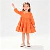 Girls Fashion Hooded Sweatshirt Dress Color Casual Dress for Spring and Fall