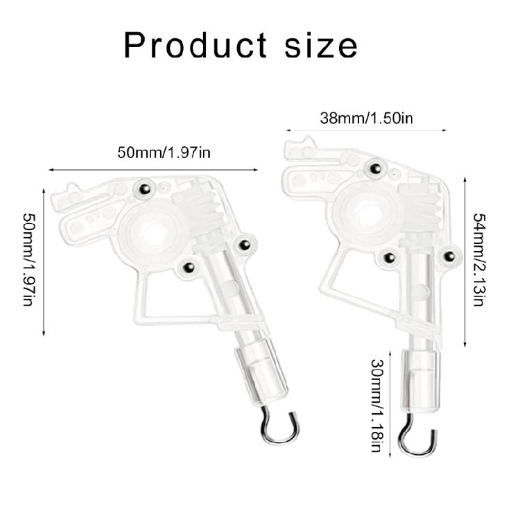 6Pcs Hexagonal Blinds Cord Control Head for Horizontal Blinds Hexagon Gear Hook Connection Window Curtain Rod Tilter