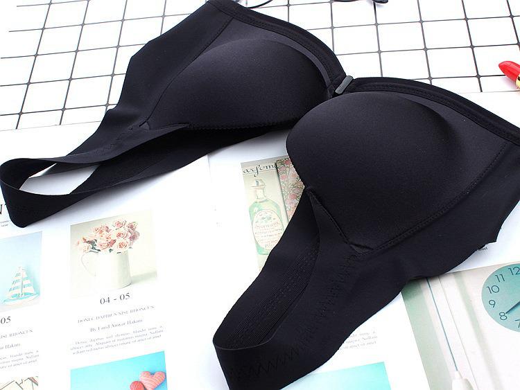 Women's Sexy Seamless Push-Up Bra: Wireless, Adjustable Front Buckle, Side Support, Beautiful Back Design
