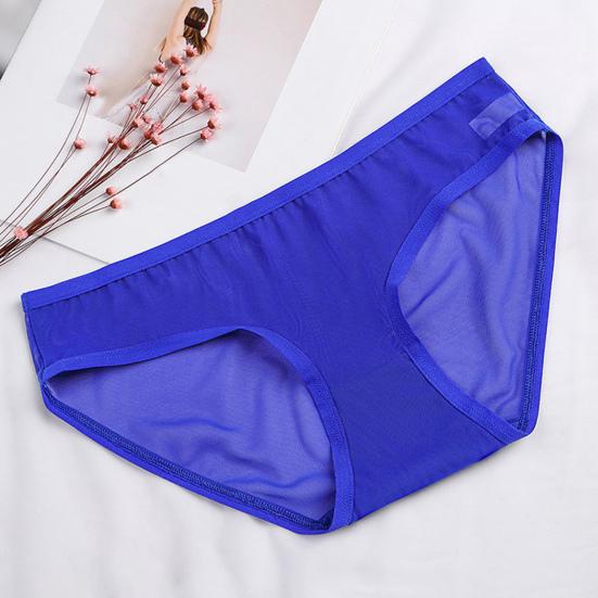 Women Sheer Mesh Transparent Thongs Sexy See Through Underwear Ladies Low Rise Cheeky Panties Ultra-thin Stretchy Briefs