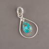 Blue Copper Turquois Gemstone 925 Sterling Silver Jewelry Handmade Pendant 1.60" PP-3-31