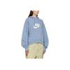 Nike Logo Printed Comfortable Hoodie Sweatshirt Women Sweatshirt Light-Blue DJ4127-431