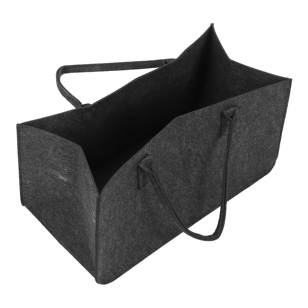 Felt Storage Baskets Foldable Hand Made Rectangular Storage Bag for Car Travel Shopping Clothing Organization
