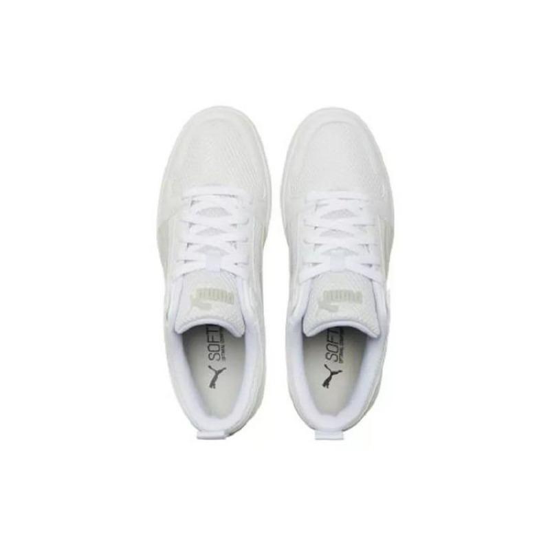 PUMA Rebound Layup Lo Mesh Lightweight Low Skate Shoes Unisex White Grey 370914-06