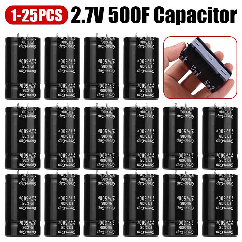 

1-25 шт. 2,7 В 500F электролитический конденсатор суперфарадные конденсаторы электронные компоненты для автомобилей