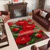 Rose Customized Name Floor Rug Office Rug Design for Dormitory Study Room Foyer Playrooms Anti-slip Rug Anime Office Decor