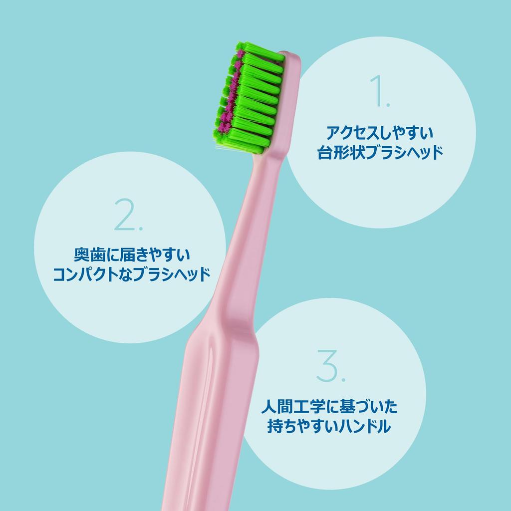 TePe Select Color Compact Extra Toothbrush, Soft, 4-Pack (Authentic Product)