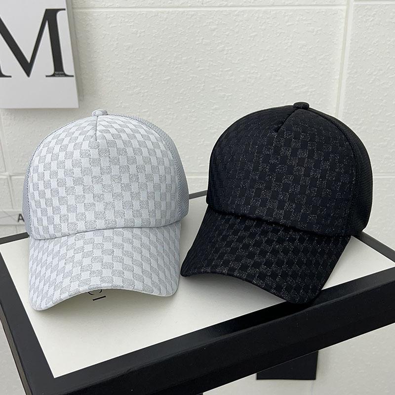 Versatile Checkerboard Duck Tongue Net Hat Summer Casual Sunshade Sun Hat Fashion Face Show Small Sports Baseball Cap