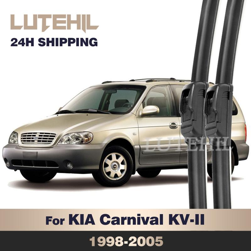Для KIA Carnival KV-II 1998-2005 1999 2000 2001 2002 2003 2004 Дворники Передние Стеклоочистители Лобовое Стекло Окно 24 +24 2PCS
