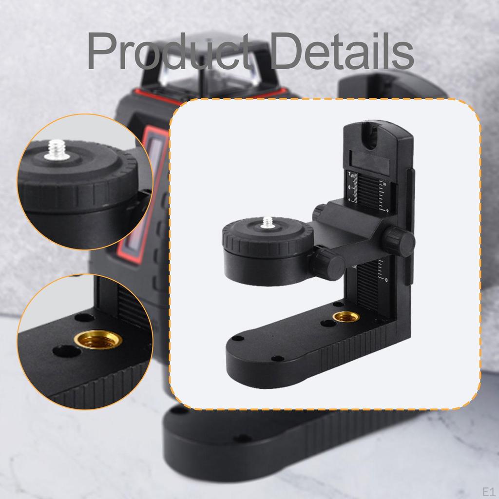 Spirit Level Holder, Swivel Base, Height Adjustment, 360° Fine Universal Rotation