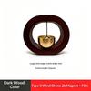 Wooden Magnetic Doorbell Minimalist Brass Chime Natural Wood Frame Entry Alert for Modern Home Interior Use
