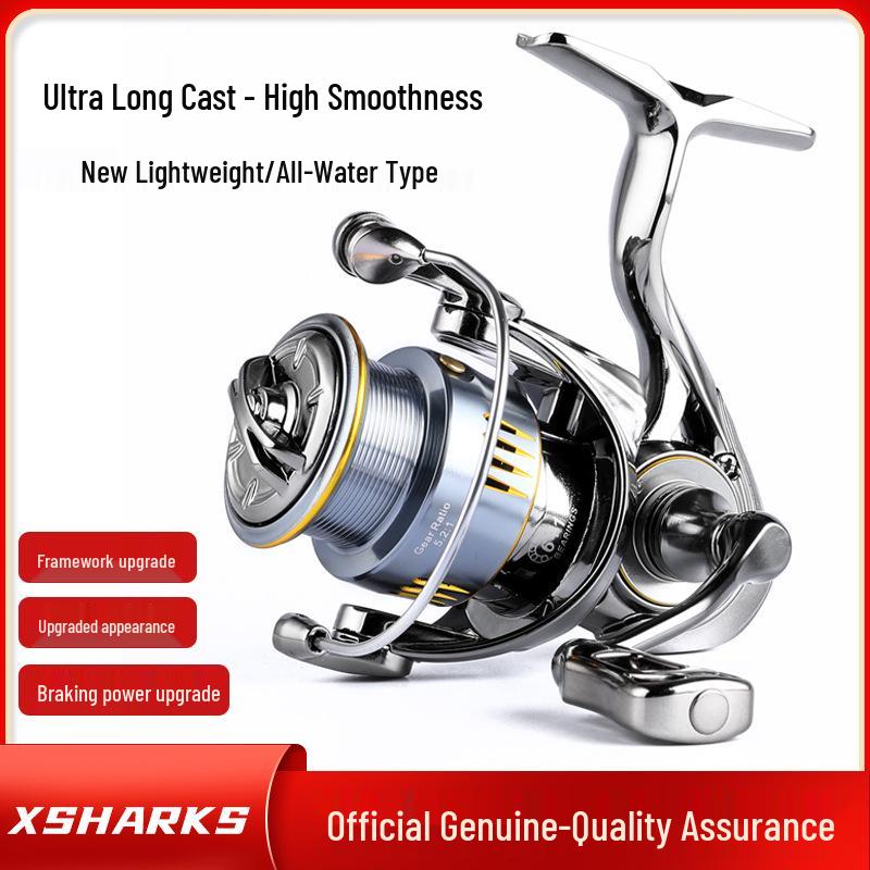 XSHARKS LA Series: Full Carbon Spinning Reel for Long Cast, Freshwater, and Saltwater Fishing