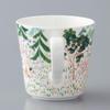 NARUMI Anna Emilia to Green Floral Cute Nordic Gift Mug, 340cc, "Time Relax" Design, Design, Large, Microwave-Safe, Dishwasher-Safe, Boxed,