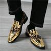 Luxury Designer New Men's Leopard Pattern Patchwork Tassel Brogues Oxford Shoes Male Wedding Dress Homecoming Formal Footwear