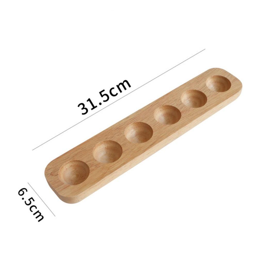 

Деревянная подставка для яиц в японском стиле на 4/6/12 отверстий, тарелка для яиц, бытовая полка для хранения яиц, холодильник 6 holes