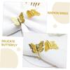 96PCS Three-dimensional hollow butterfly napkin buckle metal butterfly napkin ring hotel mouth cloth ring fashion napkin ring