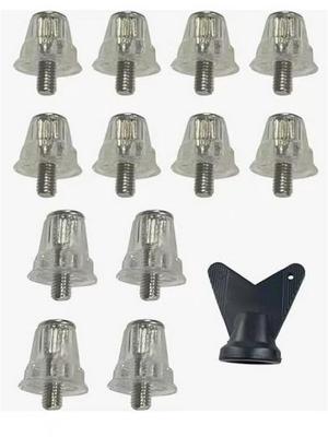Juego de Tacos de Goma de Repuesto para Zapatos de Fútbol: 12 piezas (4 Largo, 8 Corto) con Tornillo M5 y Llave
