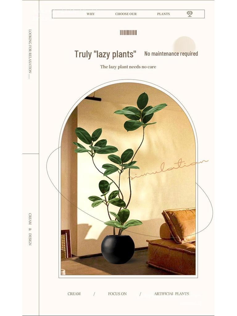Luxurious Large Faux Green Plant Decoration for Indoor Use