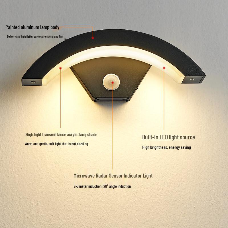 Outdoor Waterproof Motion Sensor Wall Light