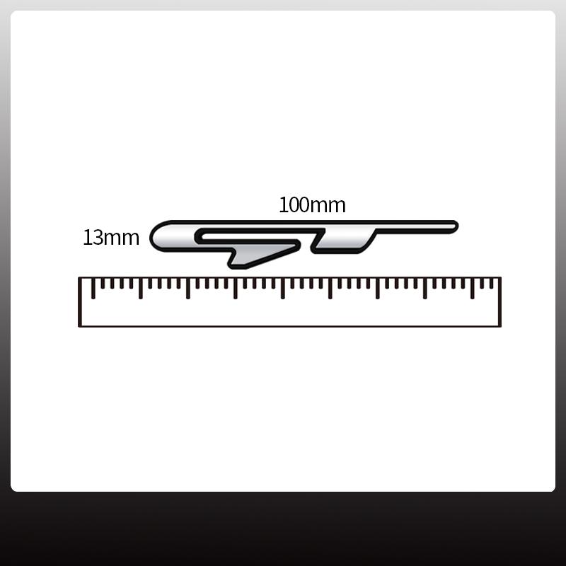 1x GT Car Grille Badge Sticker For Hybrid Kia KN Ceed Stinger Sportage Citroen Peugeot Dacia Logo Metal Trunk Emblem Accessories
