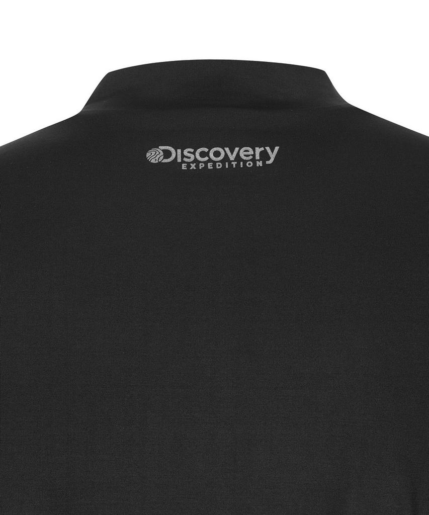 DISCOVERY EXPEDITION Men'S Mock Neck Long Sleeve T-Shirt (Black)