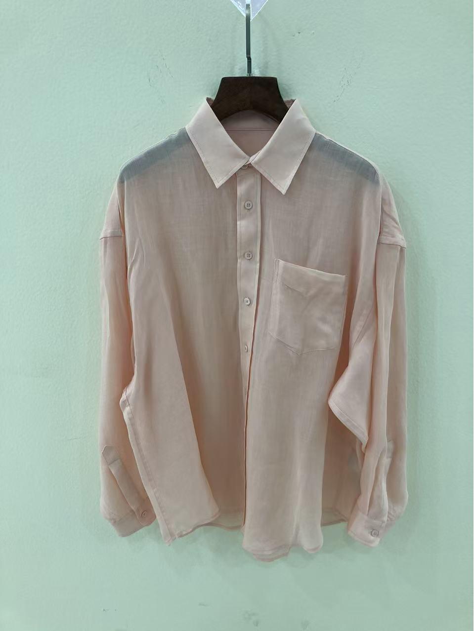 Nanyou Women s Tencel Linen Long-Sleeve Shirt - Spring/Summer Fashion, Loose & Versatile 40 розовый