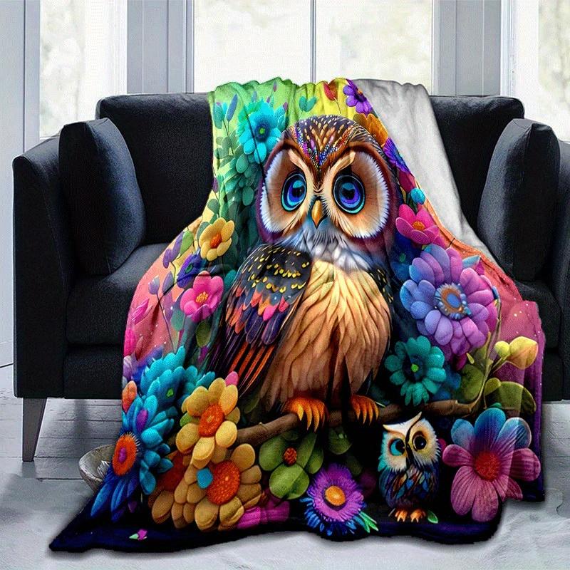 1pc Eagle Printing Lightweight Flannel Blanket, Comfortable and Warm Blanket, for Camping Sofa Bed and Couch Office, In All Seasons
