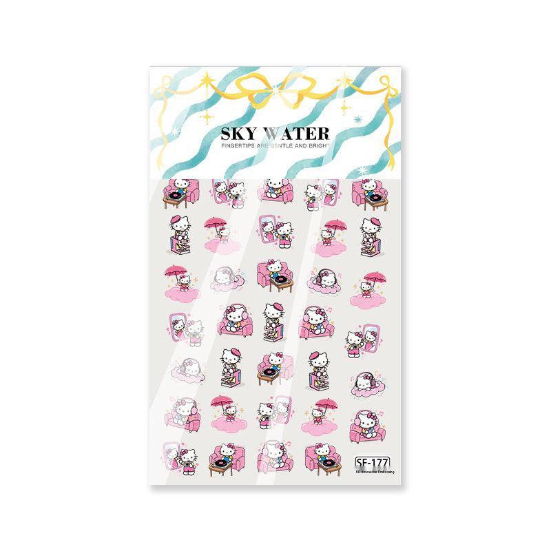 

SKY Pink Sweet Girl Kitty Cat Nail Art Stickers - Cute Floating Embossed Cartoon Design