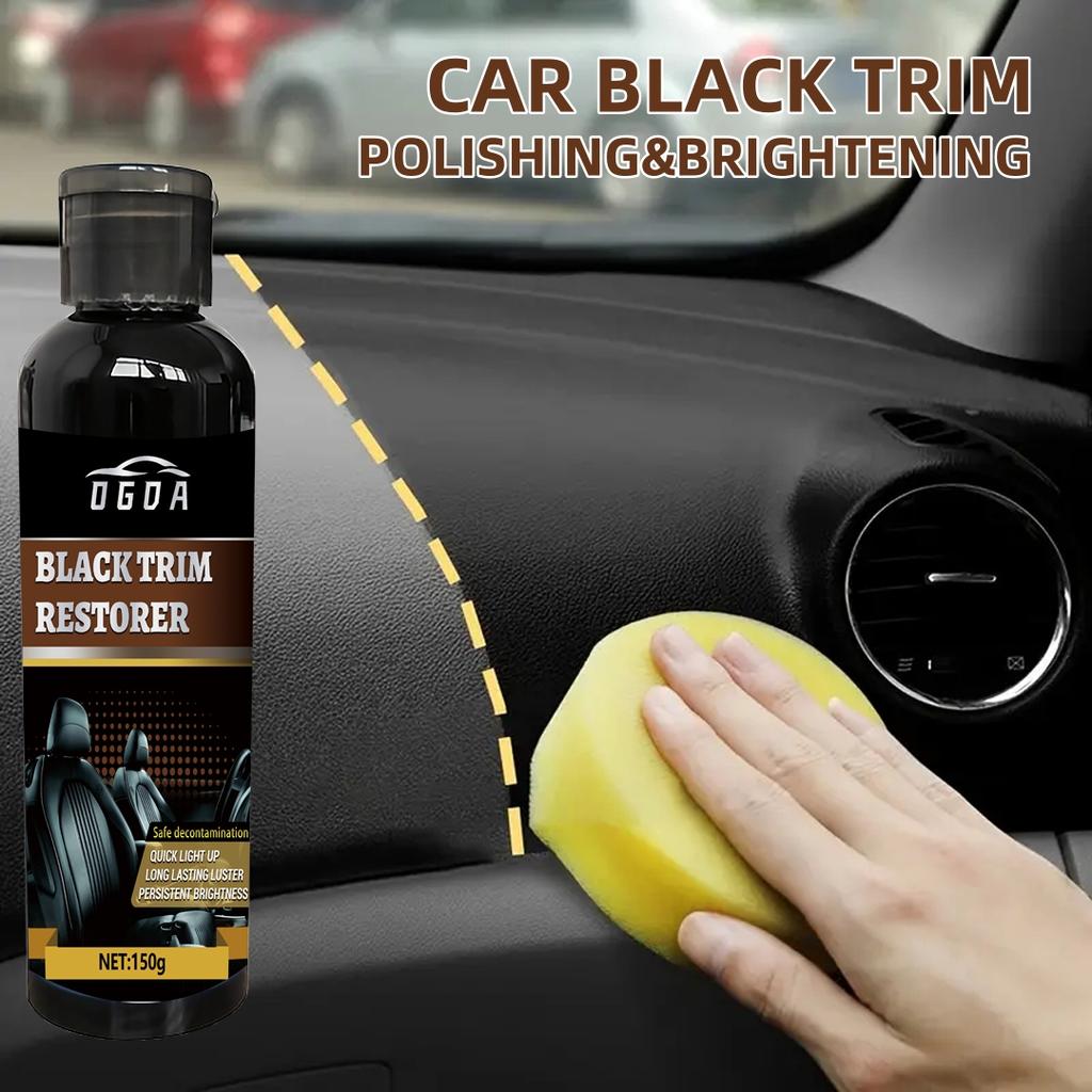 Car Plastic,black Interior Dashboard Wax, Tire Gloss Enhancer and Artificial Leather Seat Care Cream, Gloss Recovery, Anti-aging