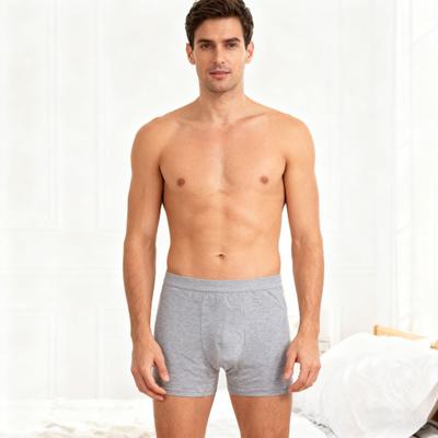 Boxer Underwear Elastic Mid-rise Solid Color U-Convex Shorts Briefs Anti-Wear Legs Extended Sports Panties Daily Sleepwear