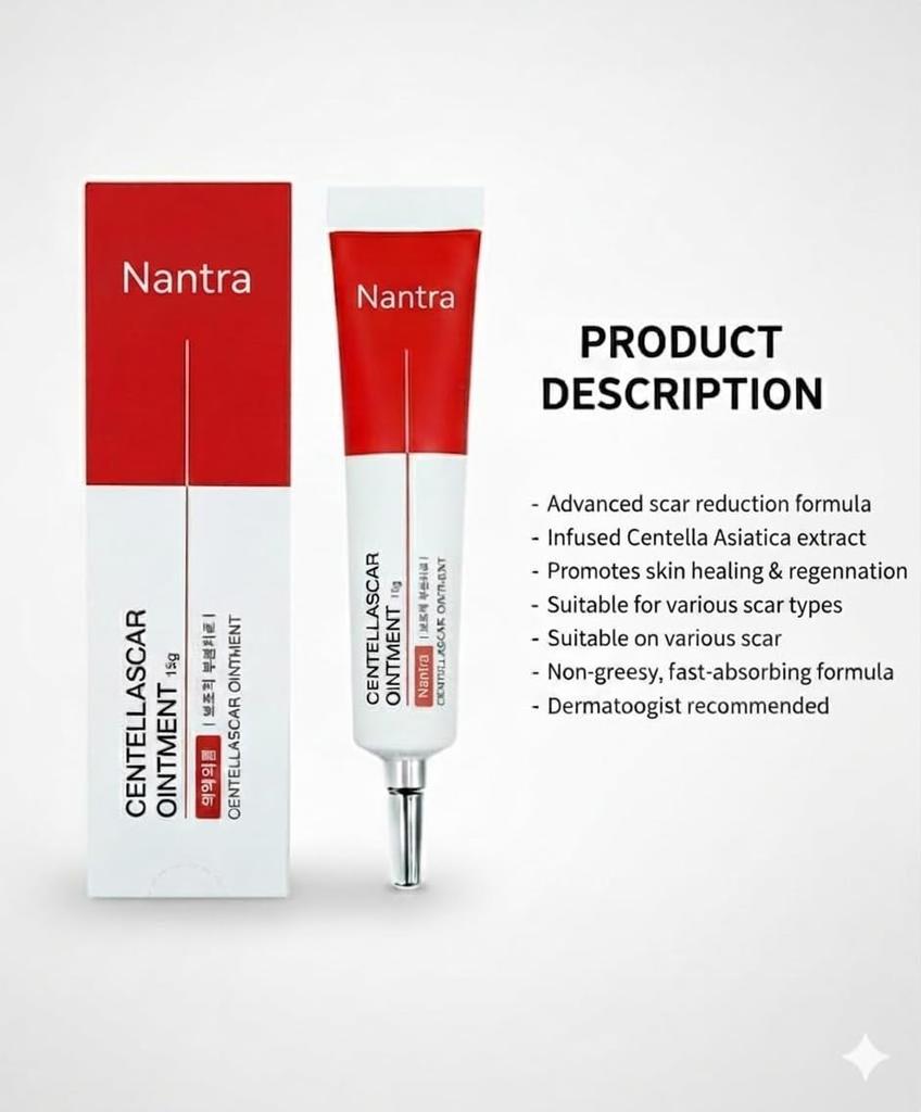NANTRA Daily Skin Care Face Red Centellaa | Fast-Acting Targeted Care for Soothing Troubled Skin