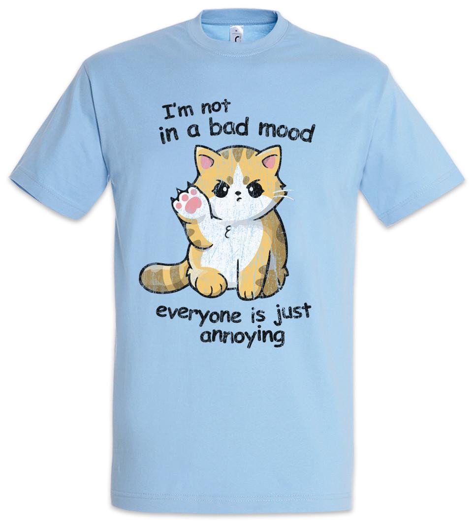 I m Not In A Bad Mood T-Shirt meow cats cat Love Fun Addiction Addicted Grumpy S