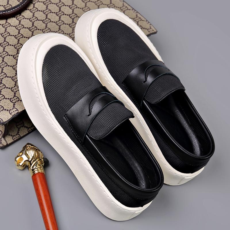 Handmade Men's Loafers Breathable Casual Leather Shoes Classic Comfortable Outdoor Shoes Leisure Male Slip on Footwear Moccasins