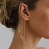 Metal Fringed Ear Hanging Without Ear Piercing Design, Sexy Spice Girl Style Exaggerated Cone Earrings