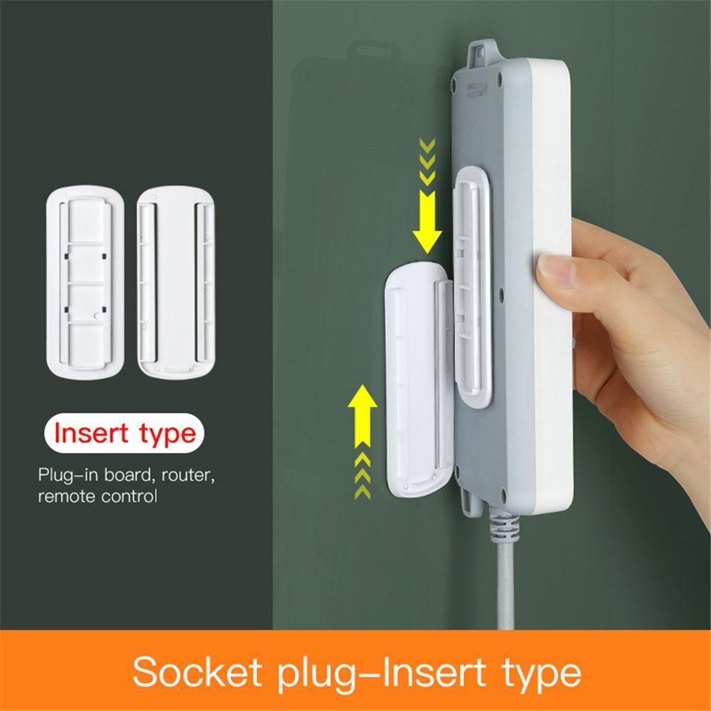 Wall Fixer Seamless Self-Adhesive Plug Fixer Wall-Mounted Sticker Punch-free Power Strip Holders