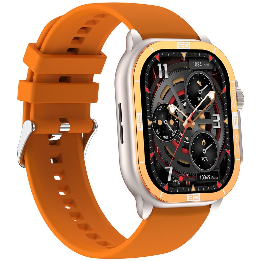 HK96S 2.06-inch AMOLED Screen Heart Rate Monitor Smart Watch Bluetooth-compatible Call Fitness Tracker