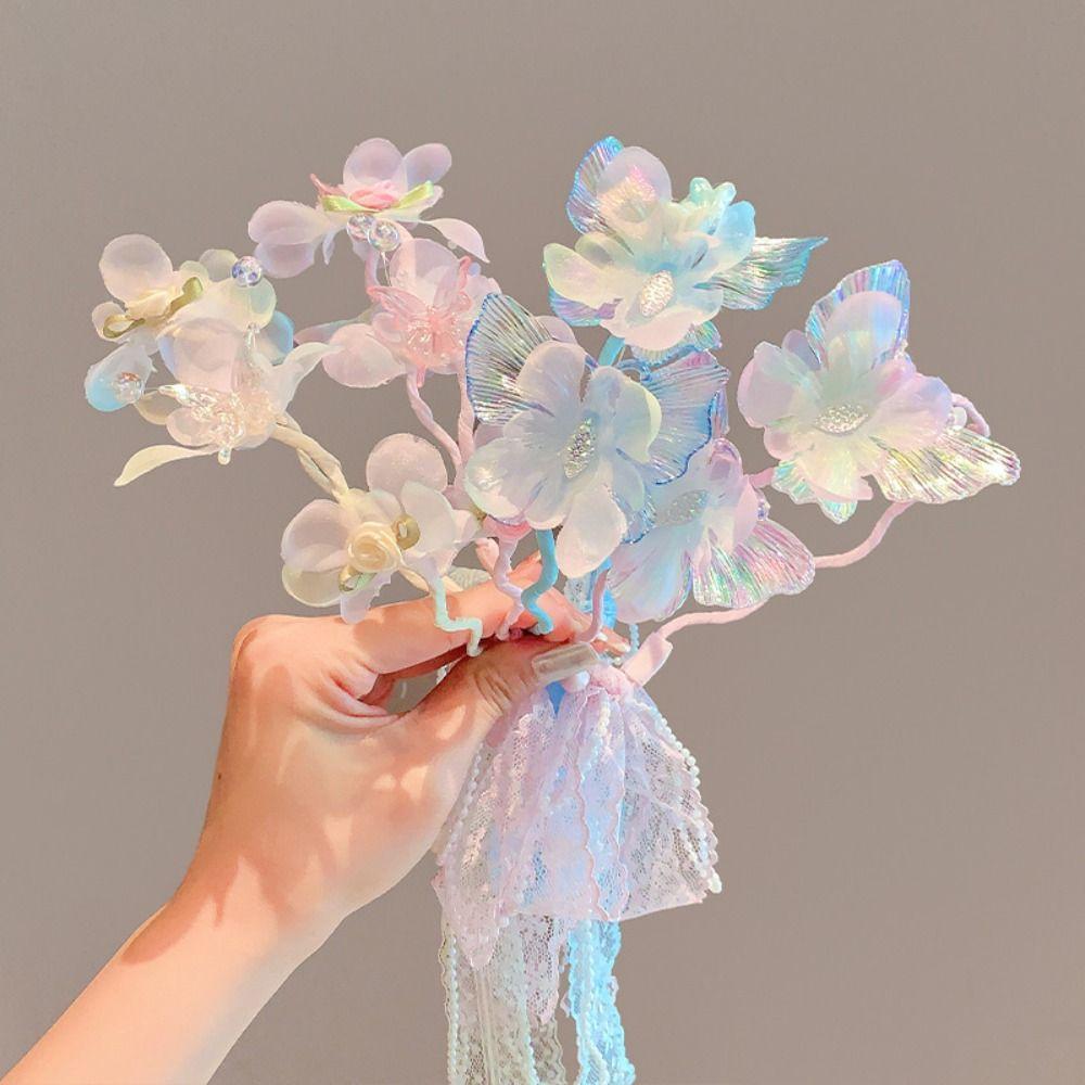 Korean Ribbon Hairbands Cute Children Headband New Princess Hair Hoop  for Girls