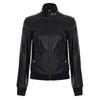 H's European and American Women's Clothing Cool Motorcycle Stand Collar Zipper Black Leather Coat Jacket Women's Dark Handsome Windproof Short Coat