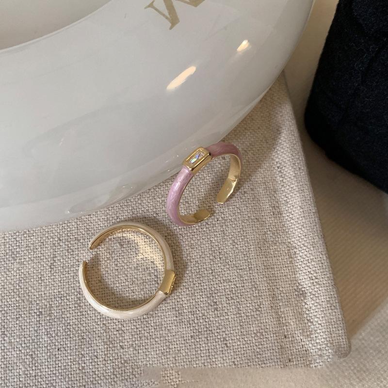 Zircon Drip Oil Open Ring: Elegant, Versatile, and Fashionable for Women