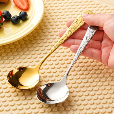 Cucchiaio in Acciaio Inossidabile con Impugnatura Antiscivolo Design a Martello Cucchiaio per Zuppa Riso Noodles Strumento da Cucina Multifunzionale