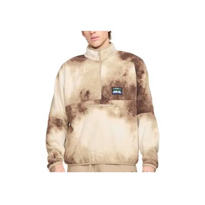 Nike Pattern Print Zipper Loose Long Sleeve Hoodie Men Hoodies Khaki HV4628-247