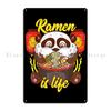 Panda Noodles Soup Restaurant Paudels Metal Plaque Poster Cinema Bar Cave Plates Garage Personalized Tin Sign Poster