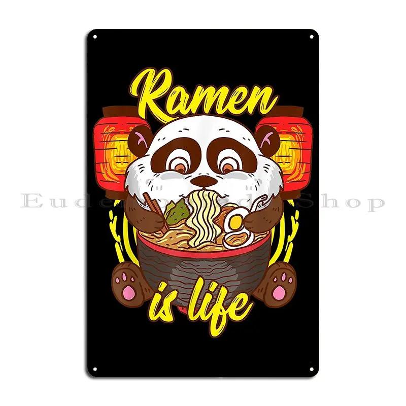 Panda Noodles Soup Restaurant Paudels Metal Plaque Poster Cinema Bar Cave Plates Garage Personalized Tin Sign Poster
