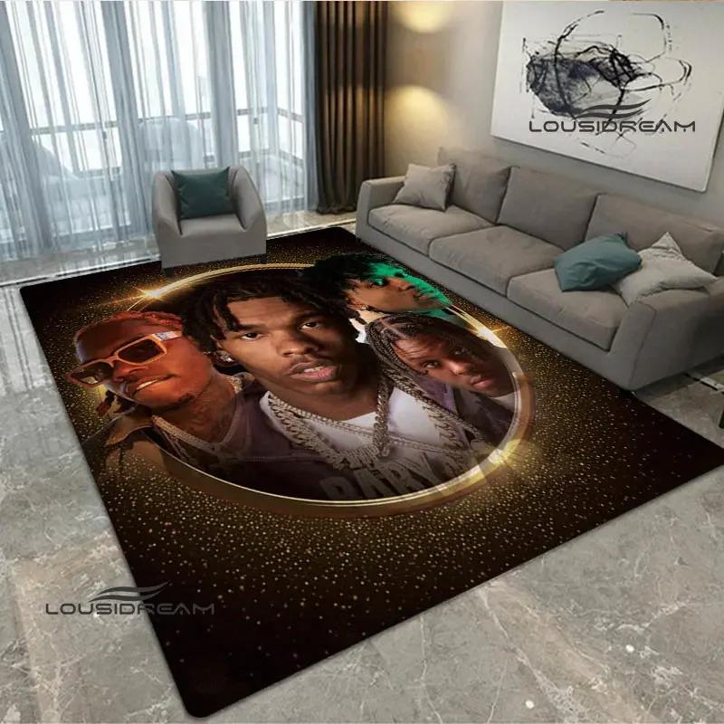 2026 Hip-hop singer Lil Baby carpet Non-slip carpet Yoga mat carpets for living room area rug Door pad anime rug birthday gift