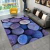 Vibrant Nature Large Carpet Earthy Pink Blue Grey Stones Non-Slip Kids Play Floor Mat