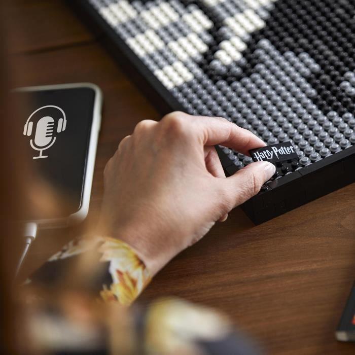 LEGO® Art 31201 Harry Potter™ Les blasons de Poudlard, tableau de décoration mural, loisir créatif pour adultes