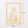 Metal Wall Painting Iron Wall Hanging Decoration Nordic Woman Silhouette Home Decor Macrame Wall Ledges Living Room Decor Gift