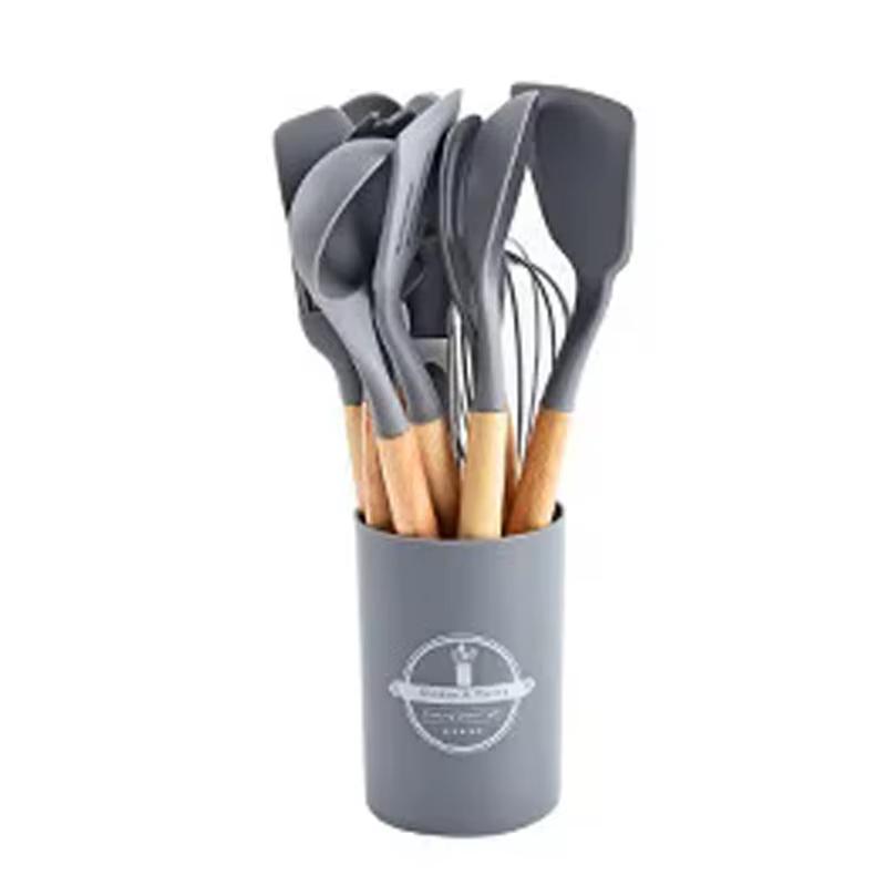 Top Seller 12 Pcs Kitchen Accessories Cooking Tools Kitchenware Silicone Kitchen Utensil Sets With Logo