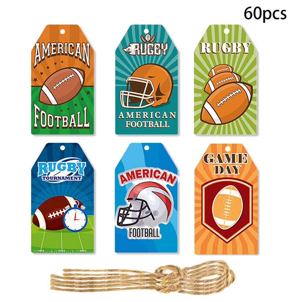 Paper Themed Rugby Hang Tag Party Decorations For Event Setup